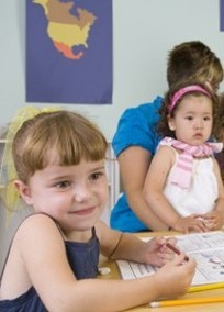 Teacher with Small Students - Preschool Education